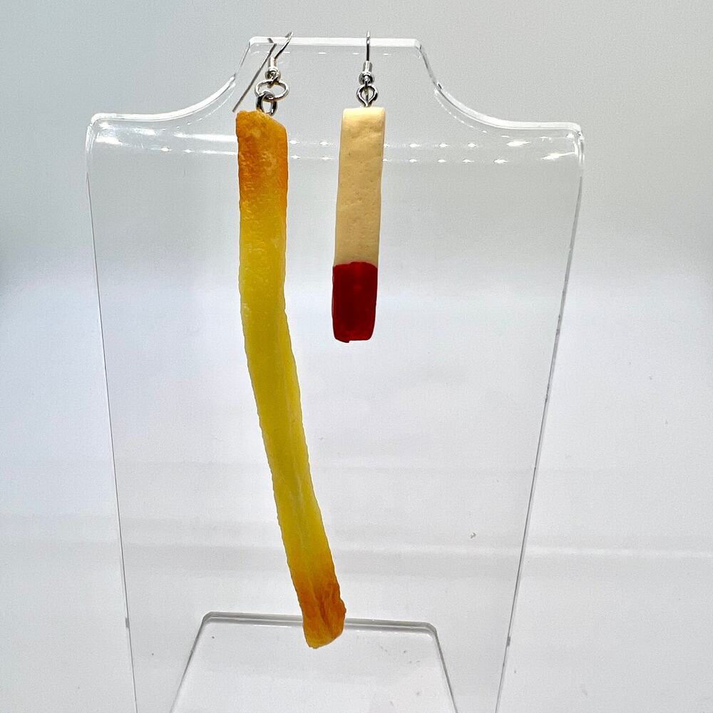 French Fries Earrings - Fry Earrings - Fry Accessories - Food Earrings - Chips